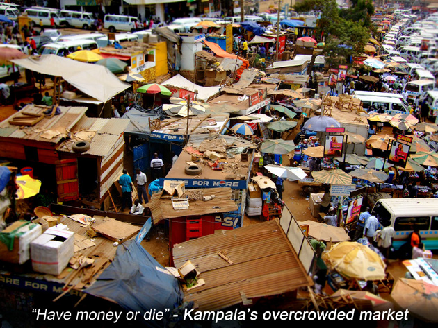 Kampala's overcrowded market