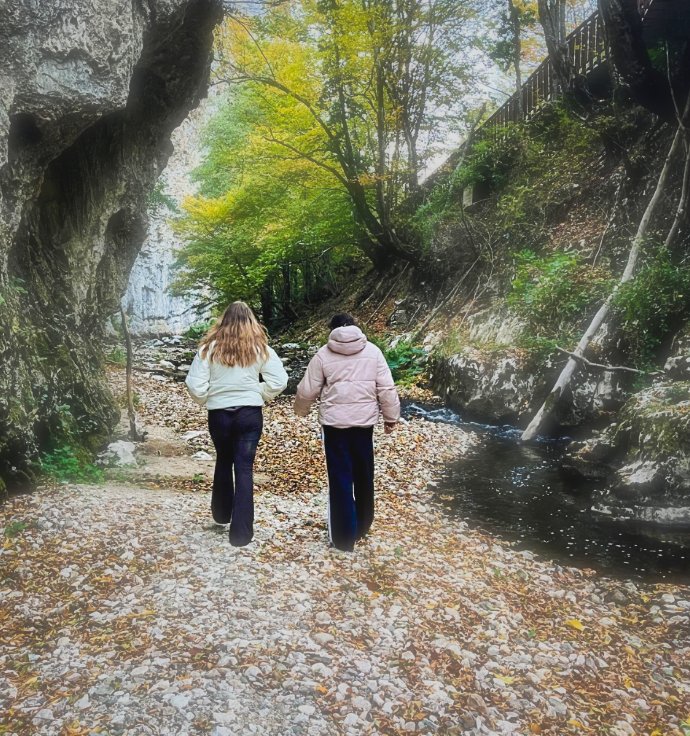 Autumn walk near Bigăr Waterfall, Romania